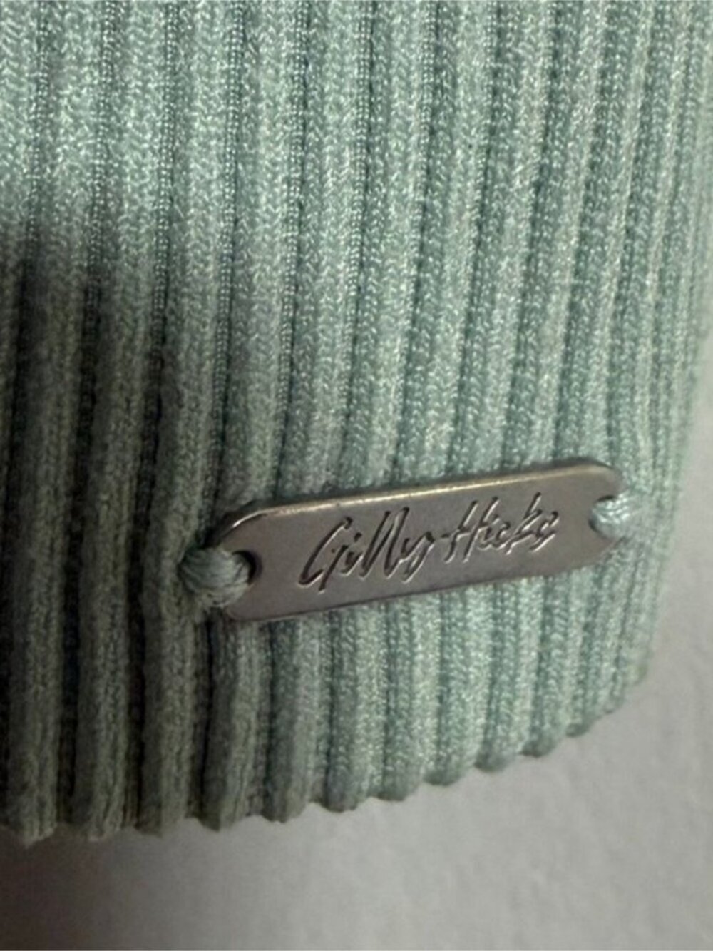 Gilly Hicks Sage Green Ribbed Sports Bra Tank Size S Strappy Back - Picture 6 of 8